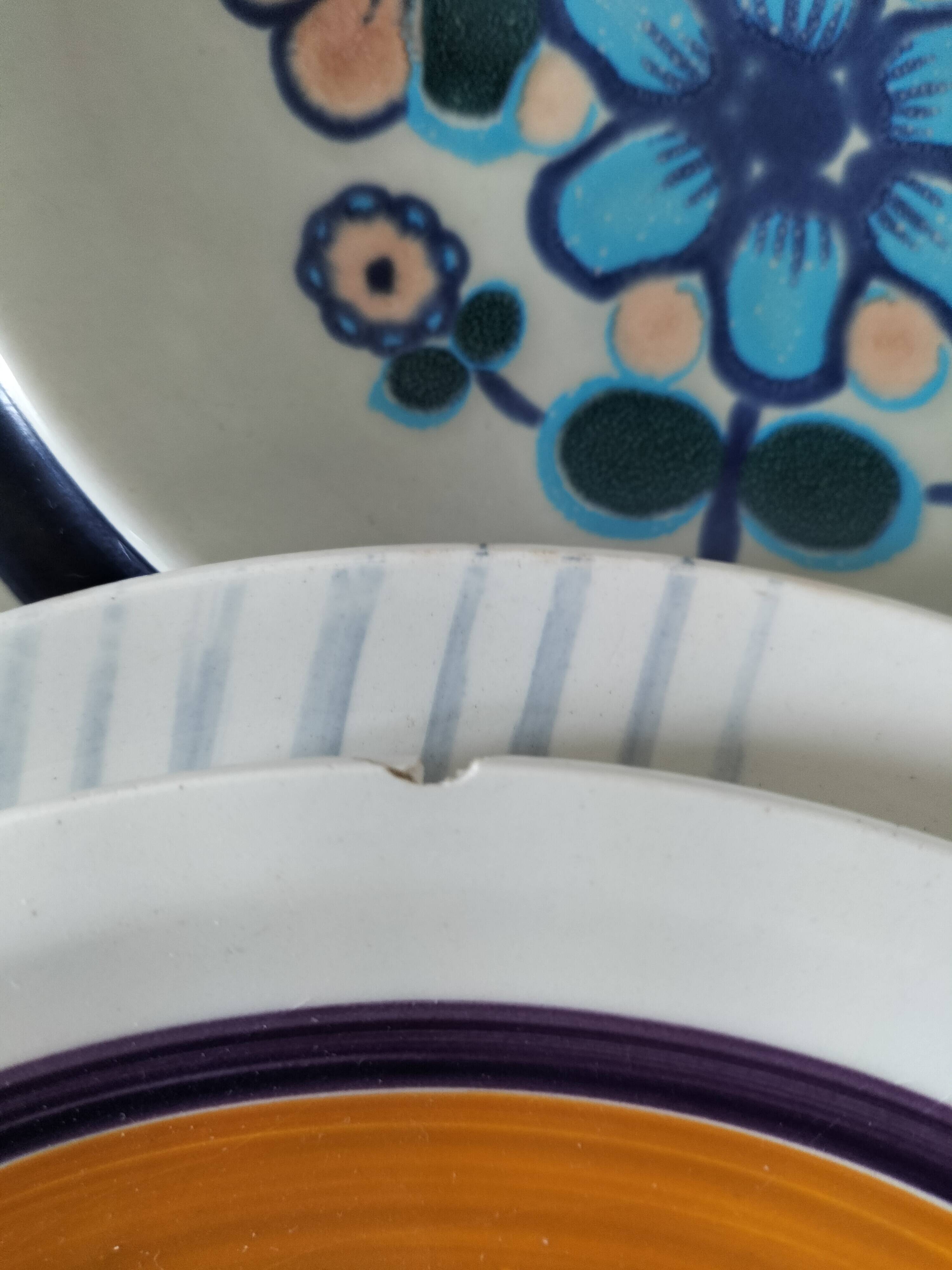 Set of vintage French plates – Gien, Lunéville & Digoin – 1960s