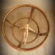 Light rattan lounge table and smoked glass
