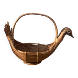 Rattan / woven wicker bird basket