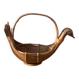 Panier oiseau en rotin / osier tressé