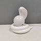 COBRA table lamp with thin milky white glass shade/dome, Sweden 1980s