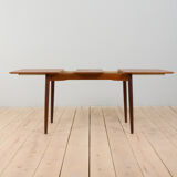 Danish rectangular teak extension table, 1970s
