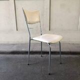 Vintage cream faux leather chair