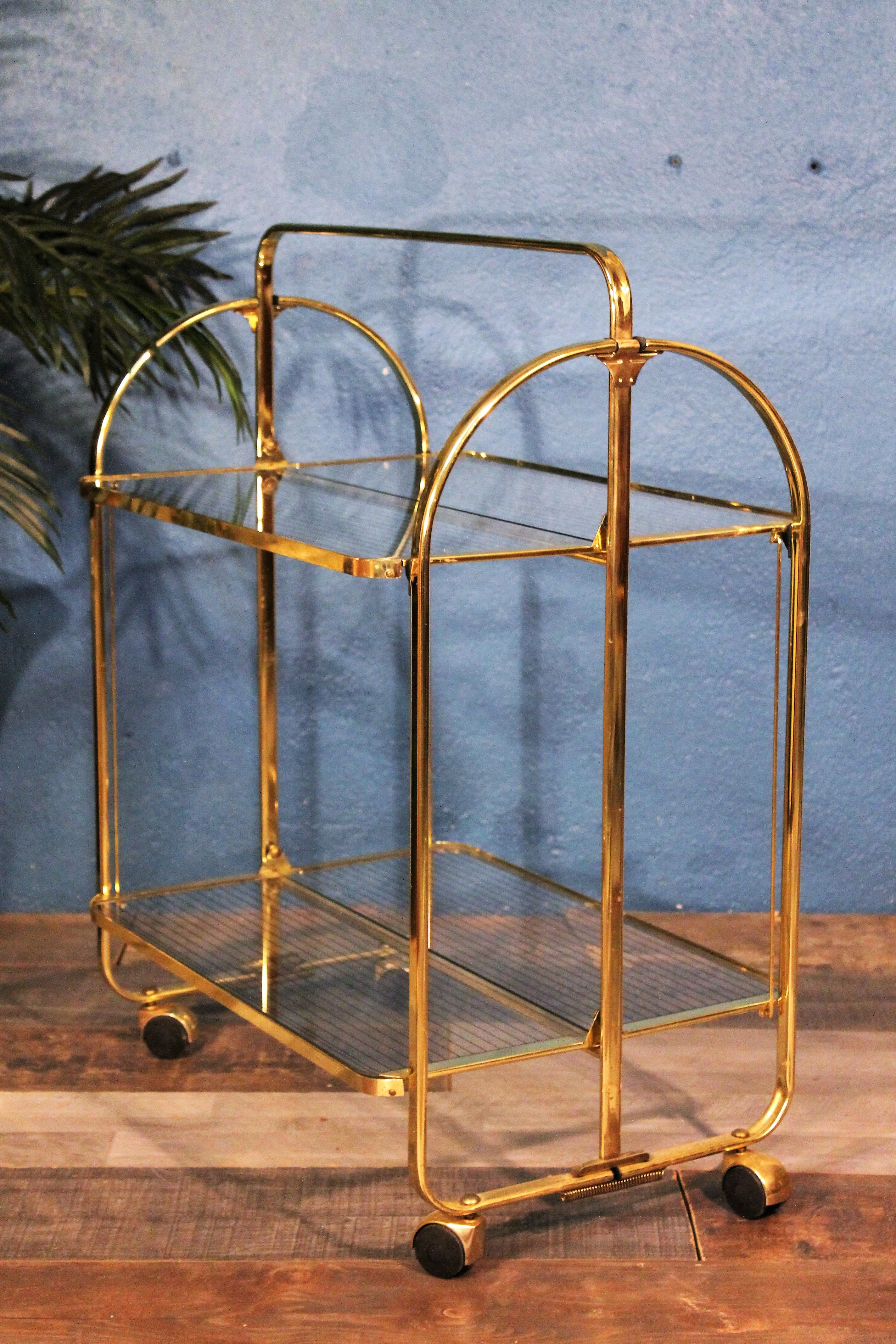 Metal-glass trolley 1970s