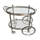 Oval silver-plated brass trolley from Maison Baguès.