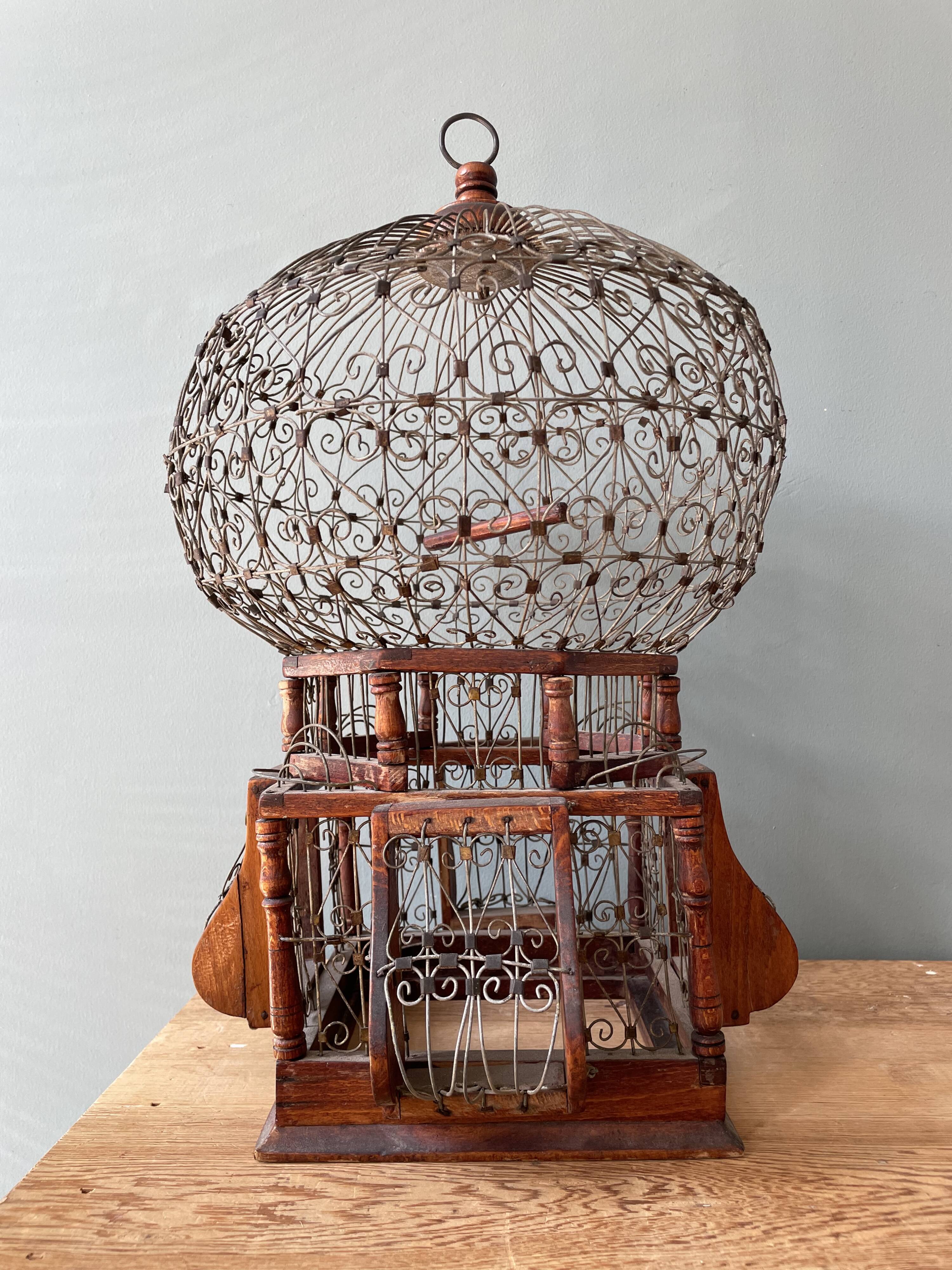 Old oriental bird cage