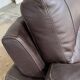 Fauteuil moderne en cuir marron