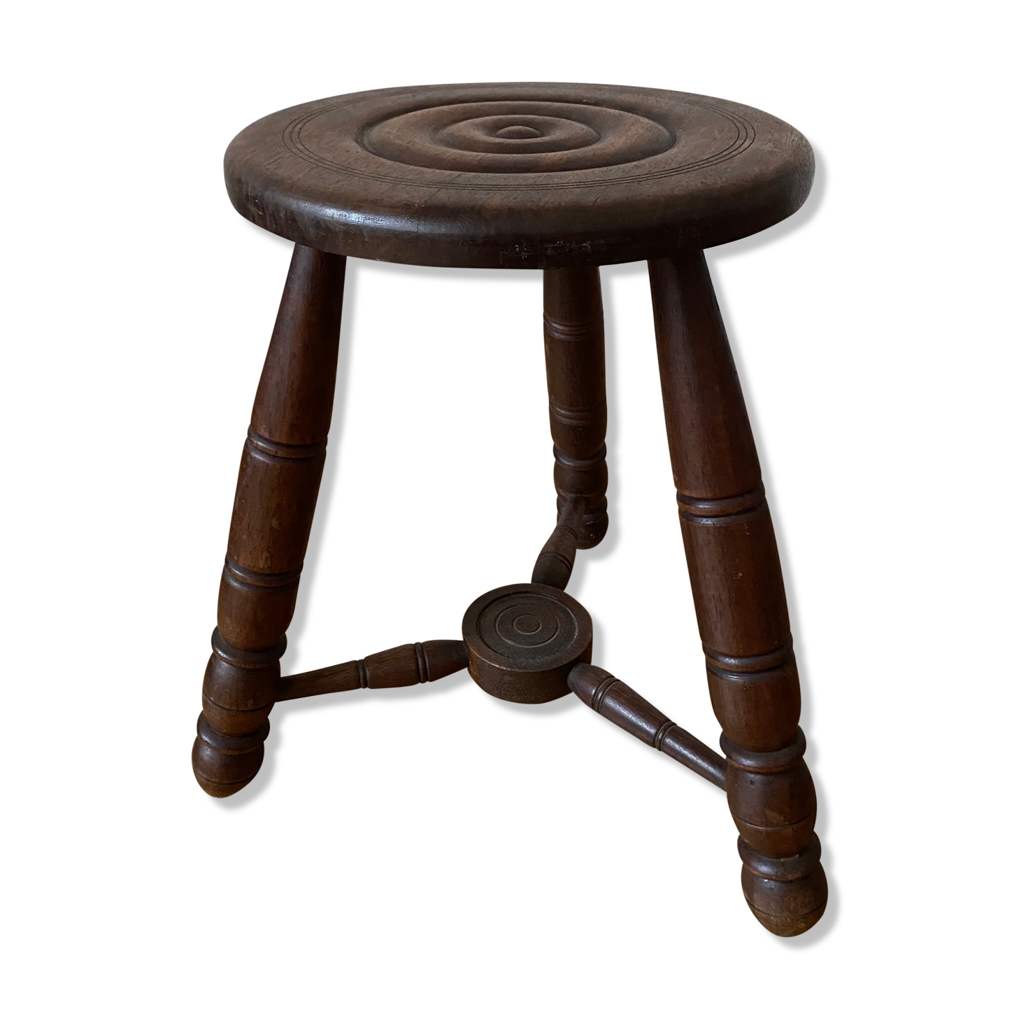 Wooden tripod stool