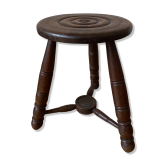 Wooden tripod stool