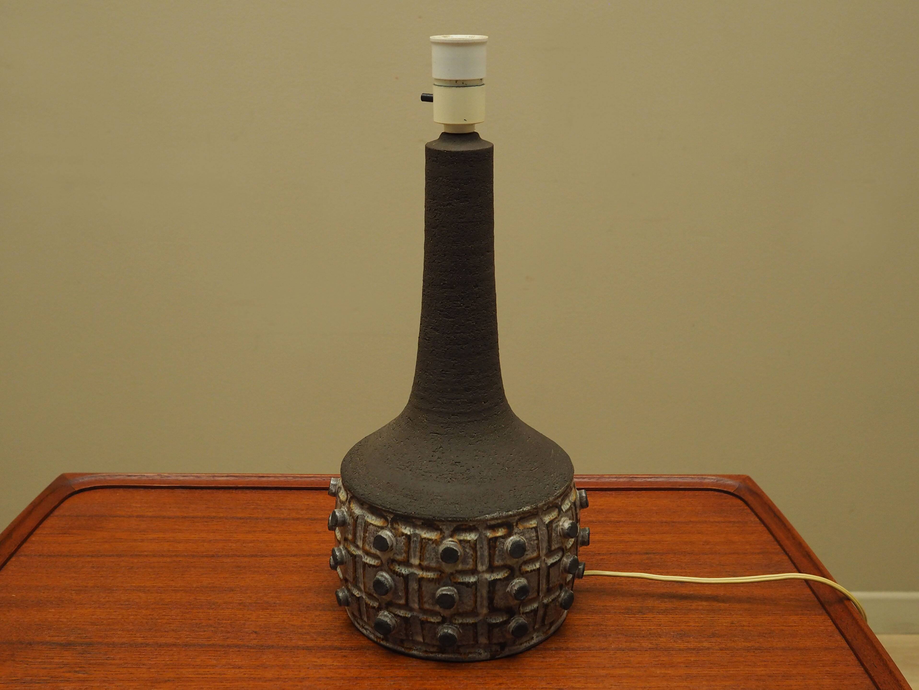 Ceramic lamp, Danish design, 1970s, production: Denmark
