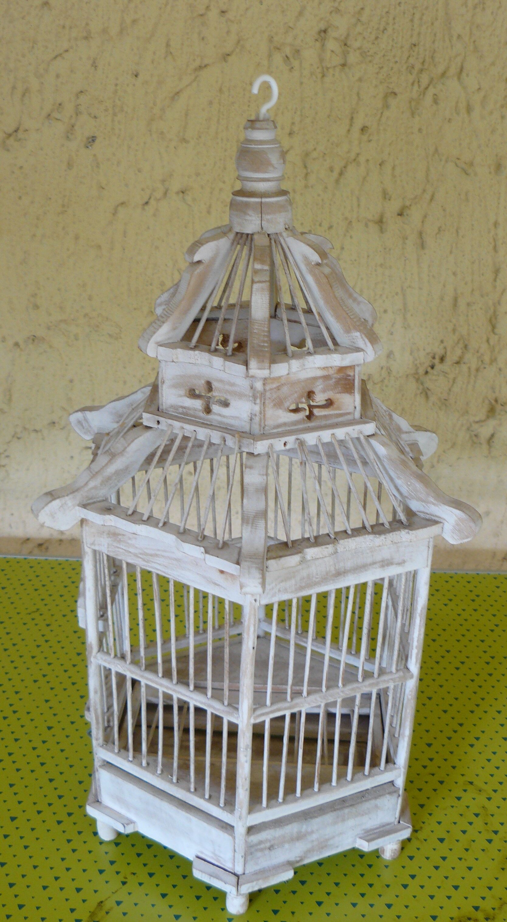 Wooden birdcage