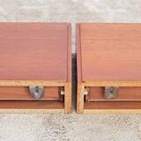 Pair of nightstands wall scandinavian teak