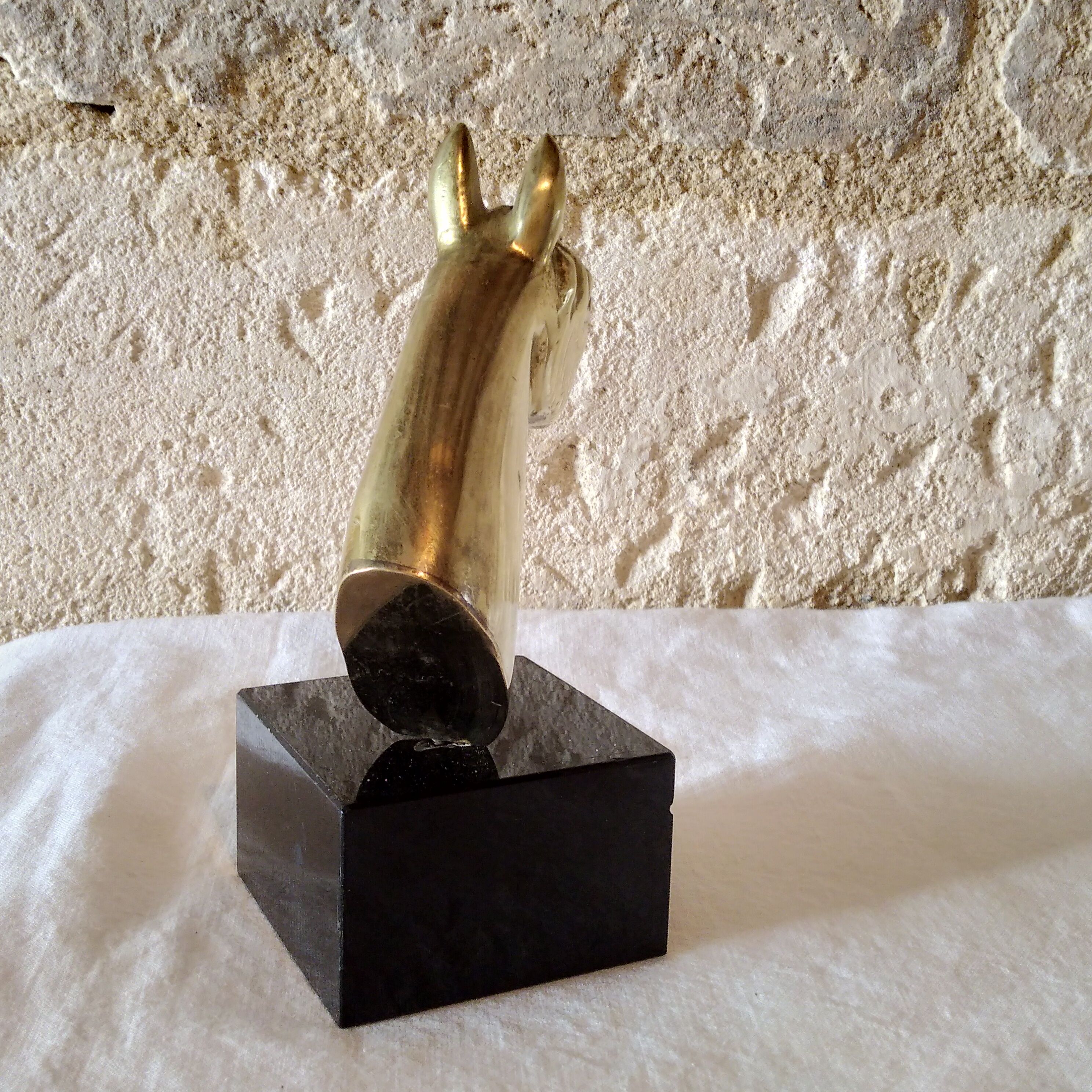 Bronze horse head