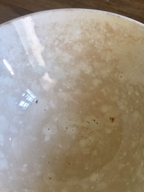 Beige bowl flower pattern