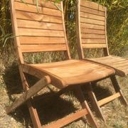 Pair of garden folding chairs