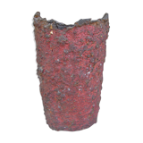 Brutalist bronze vase
