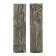 Pair of Art Nouveau bronze bas-reliefs. Wall sculpture - 43 cm x 11 cm