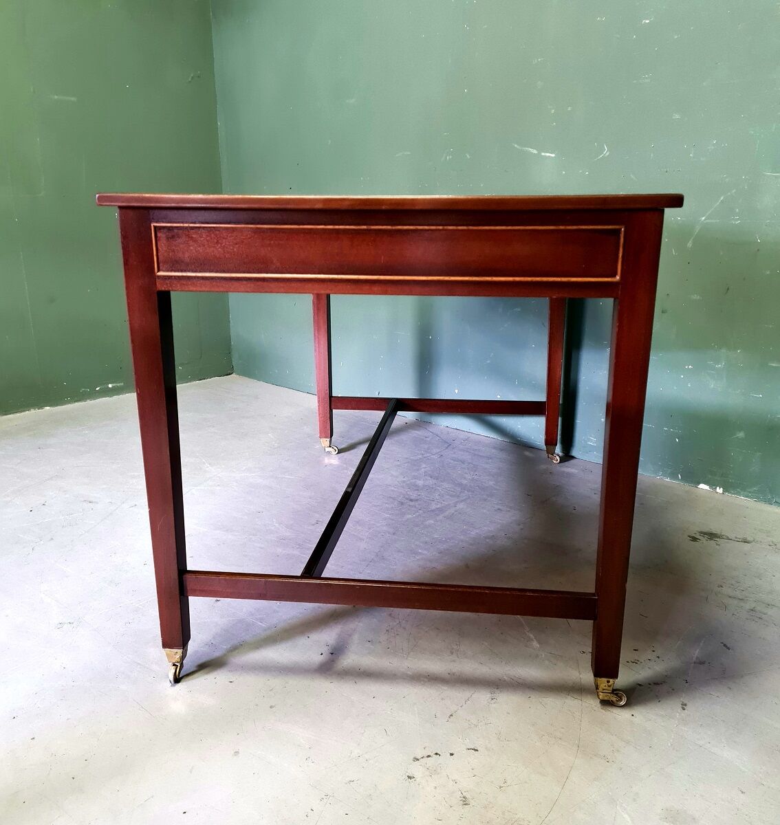Classic english mahogany writing desk 20th century