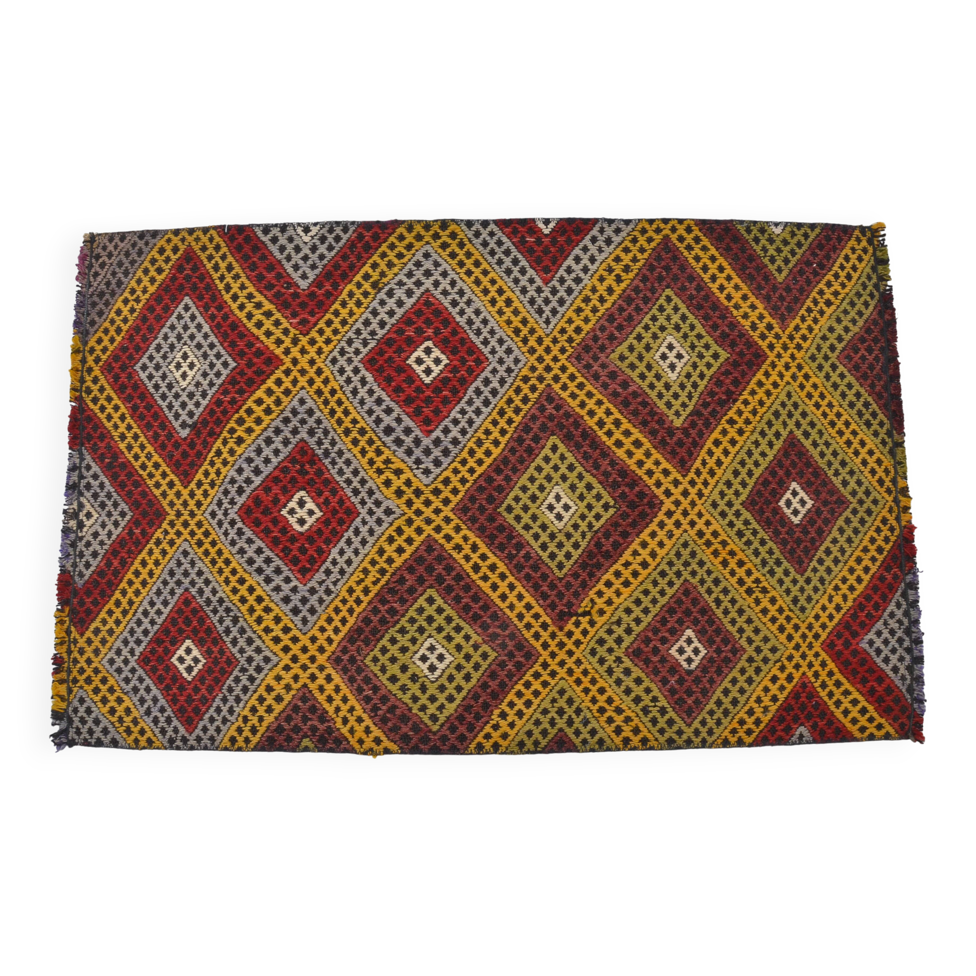 Small Decorative Oushak Kilim
