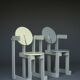 Rare pair of 'Plakhout' Side Chairs by Henk Lampe. 1979