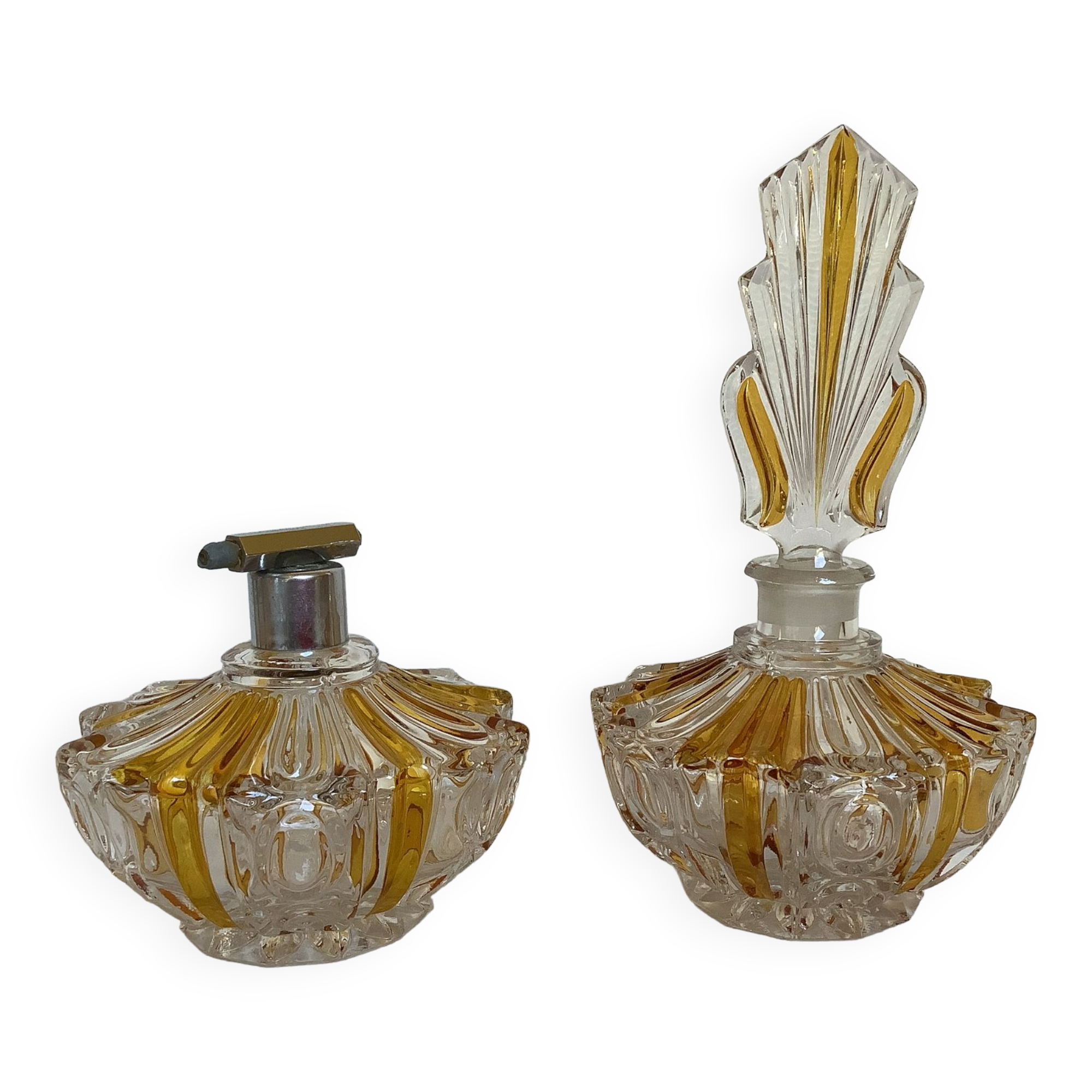 Perfume bottles and art deco spray