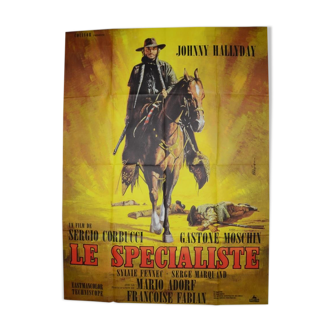 Original film poster "The Specialist " 1970 by Corbucci ,Johnny Hallyday, Fabian...