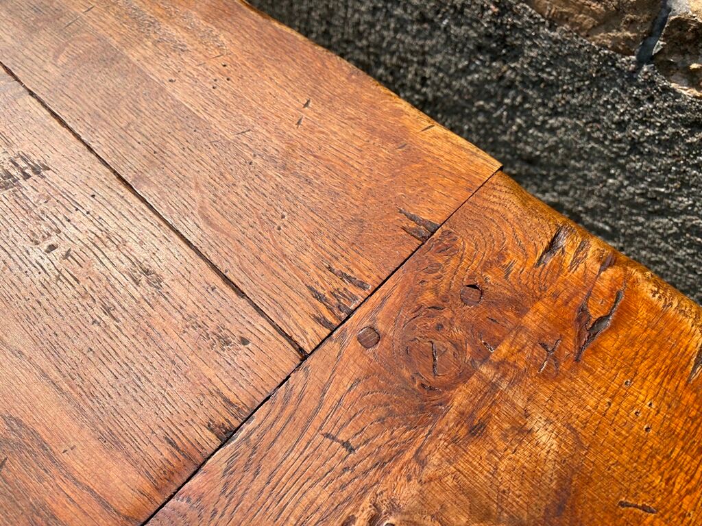 Solid oak dining farm meal table 1980
