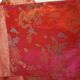Set of 6 small table napkins in red brocade.