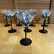 Series 8 champagne coupes luminarc domino anaïs moulded glass vintage #e