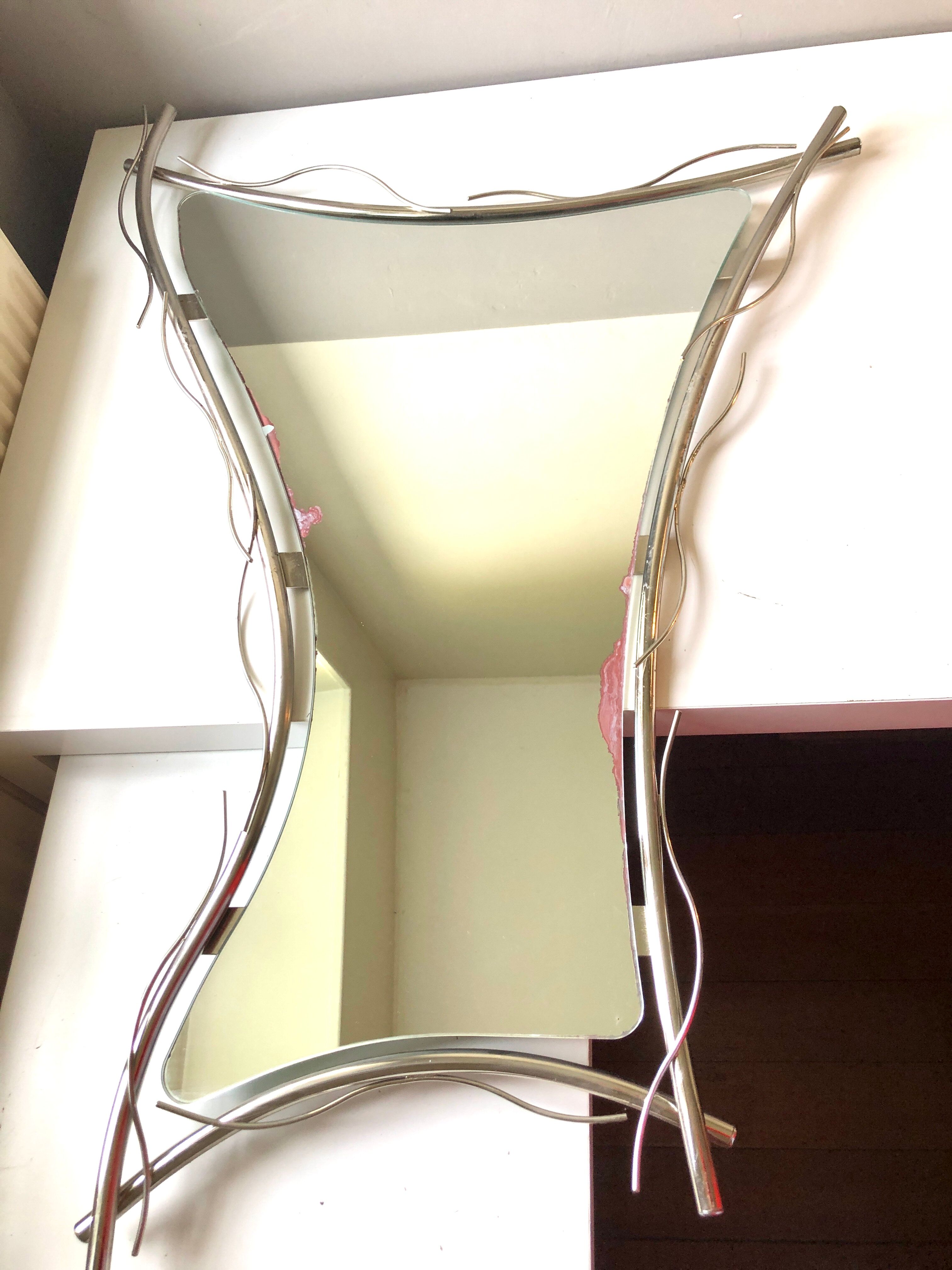 Miroir forme libre 1970 Italie, 98x66 cm