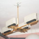 Arlus Paquebot chandelier / ceiling light 1950 "Maison Arlus".