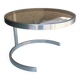 Vintage living room table “metal and glass top”