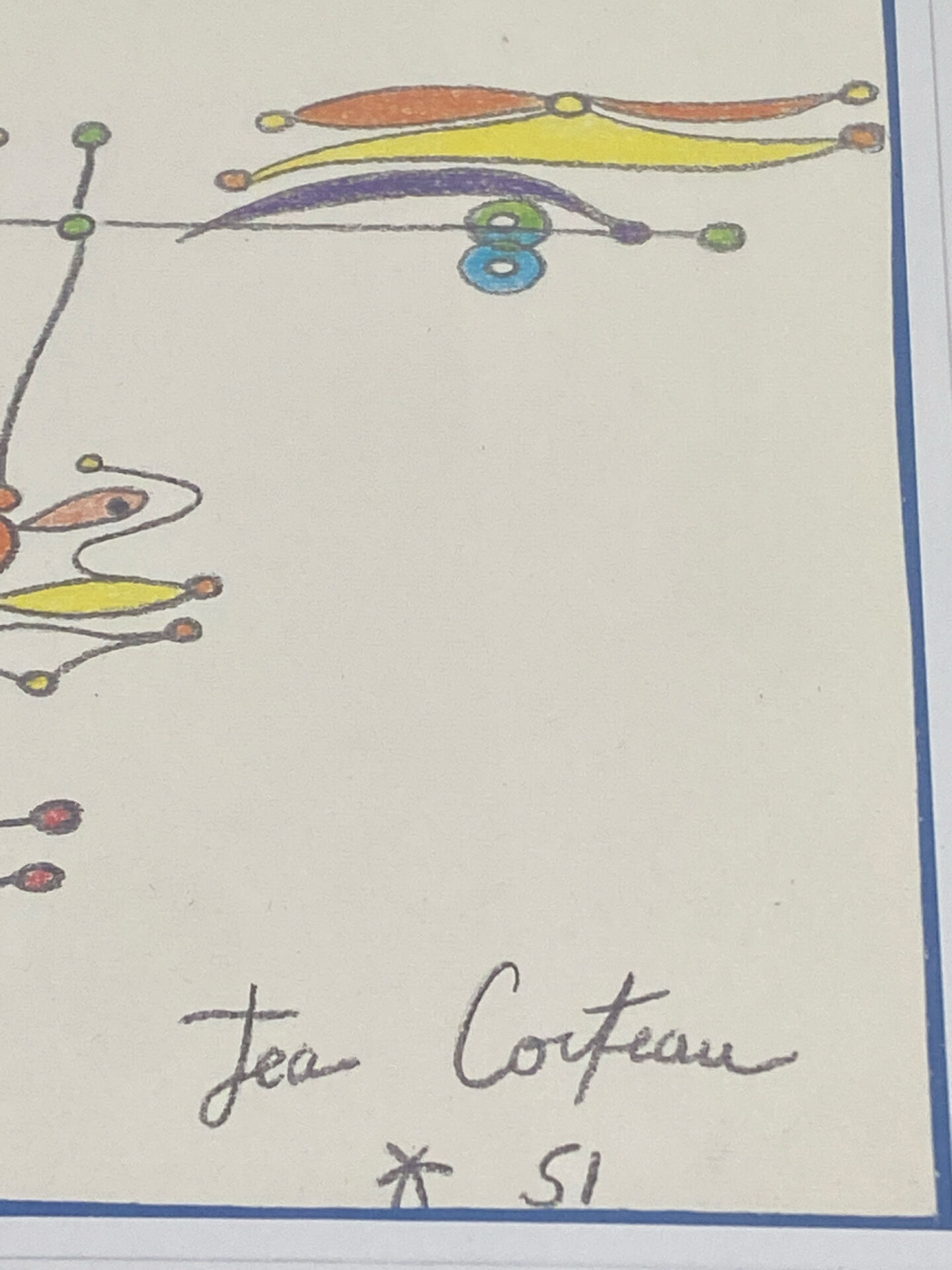 Lithographie Jean Cocteau