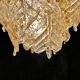 Golden Mazzega amber ice frost candlestick
