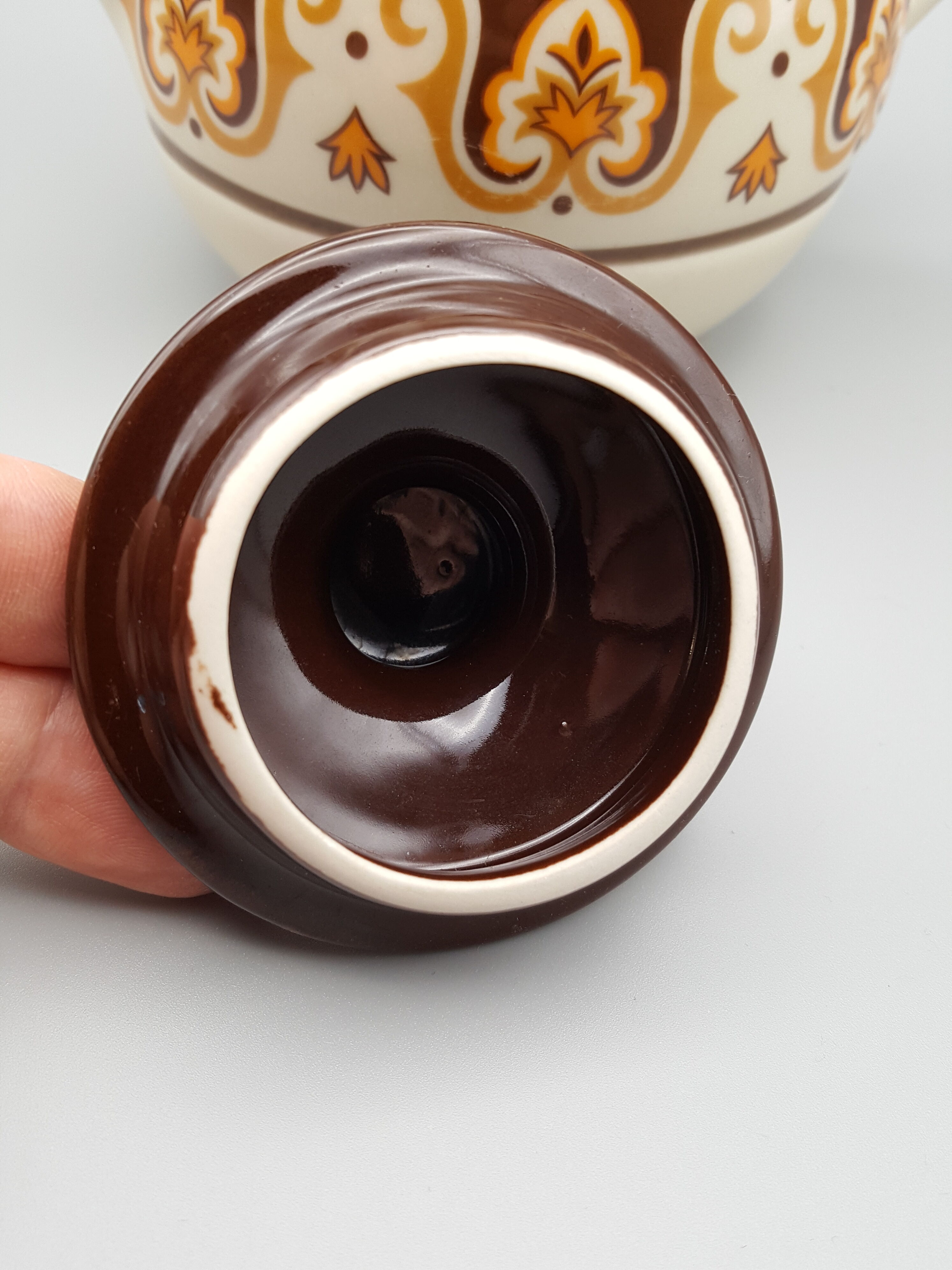 Coffee tea maker with 3 mugs cups Porcelain and fire Jet Nomar