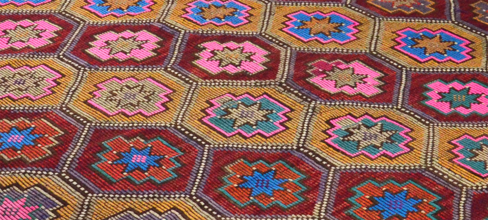 Anatolian handmade kilim rug 281 cm x 201 cm