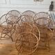 7 vintage rattan armchairs