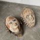 Pair of African Fang and Punu masks from Gabon