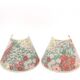 Pair of lampshades for wall lights in floral fabric, 1990s