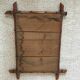 Bamboo-style wooden mirror 64x80cm