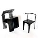 6 black Dr Glob chairs by Philippe Starck for Kartell. Italy 1988.