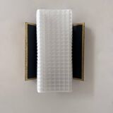 Vintage wall lamp, opaline and brass, France 1950