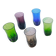 5 aperitif glasses, smoked glass, Portieux glassworks, 1970s