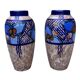 2 Art Deco vases in glazed stoneware signed Louis Dage