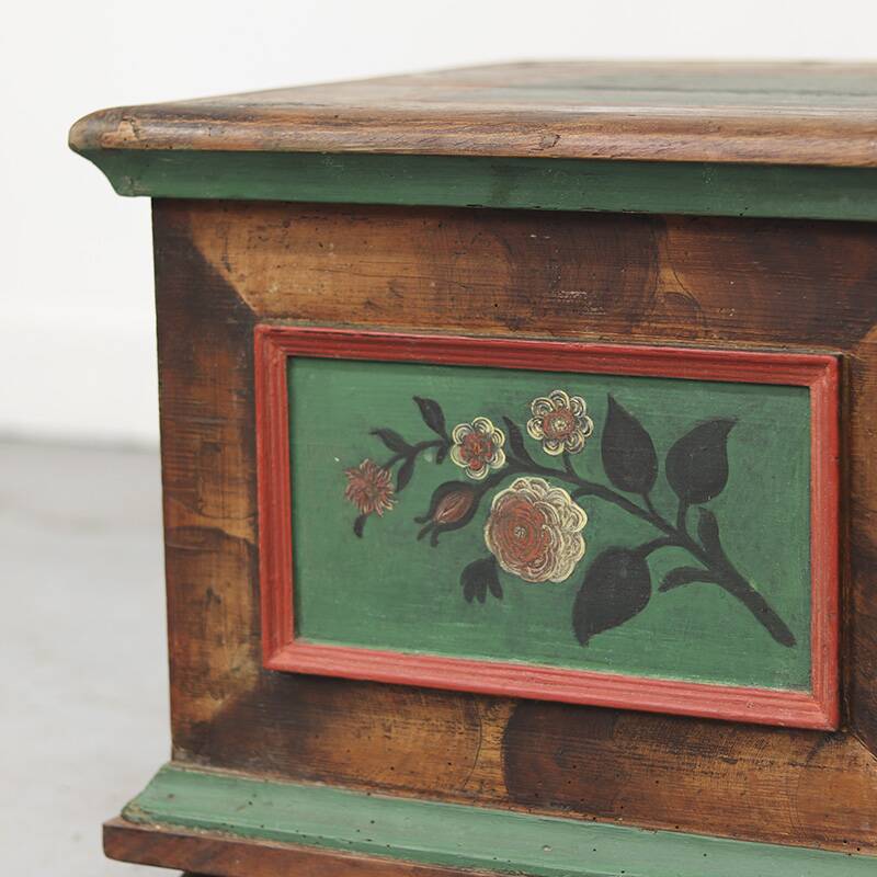 Painted Folk Art Bridal Chest