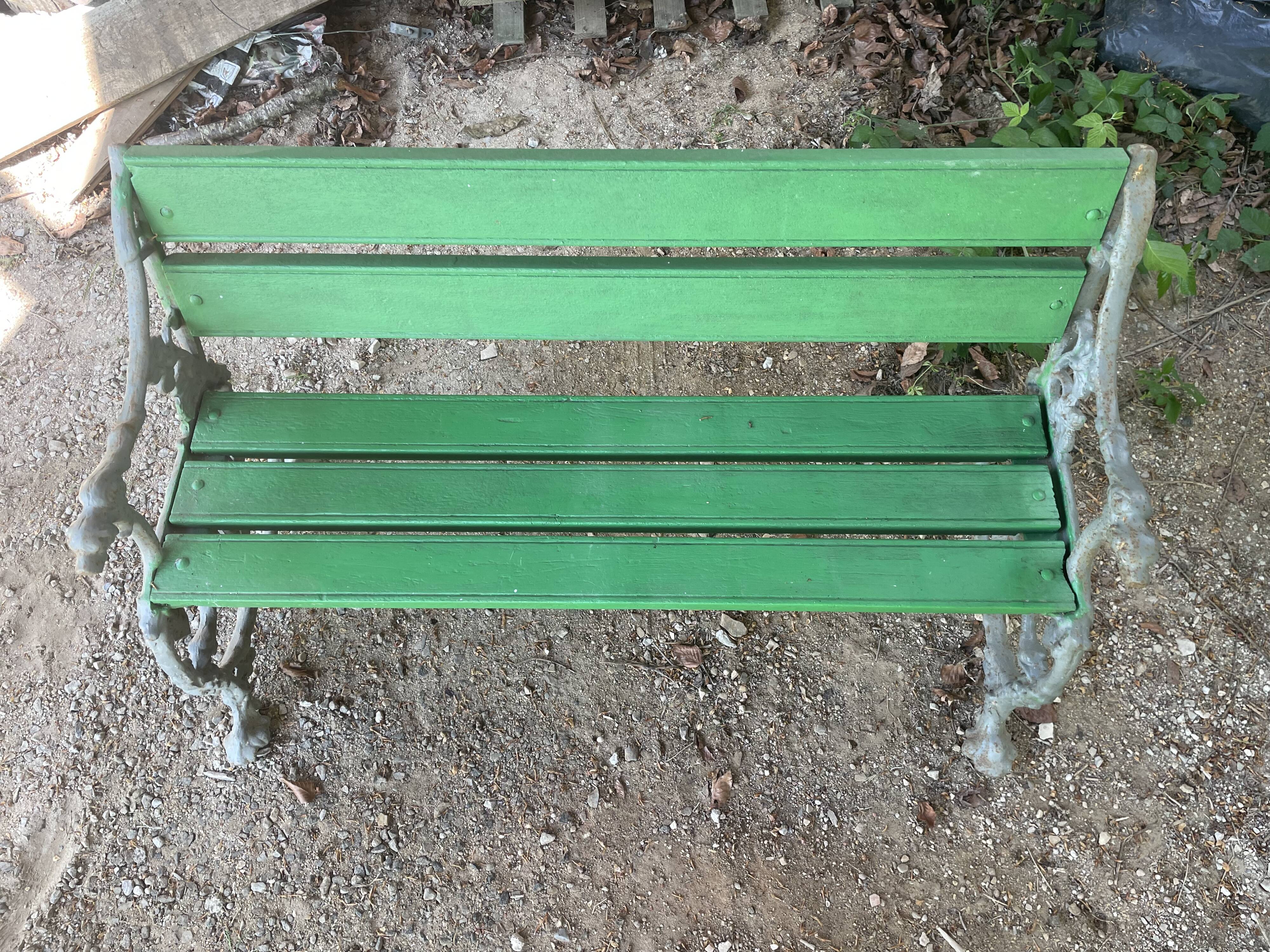 Antique Coalbrookdale style bench