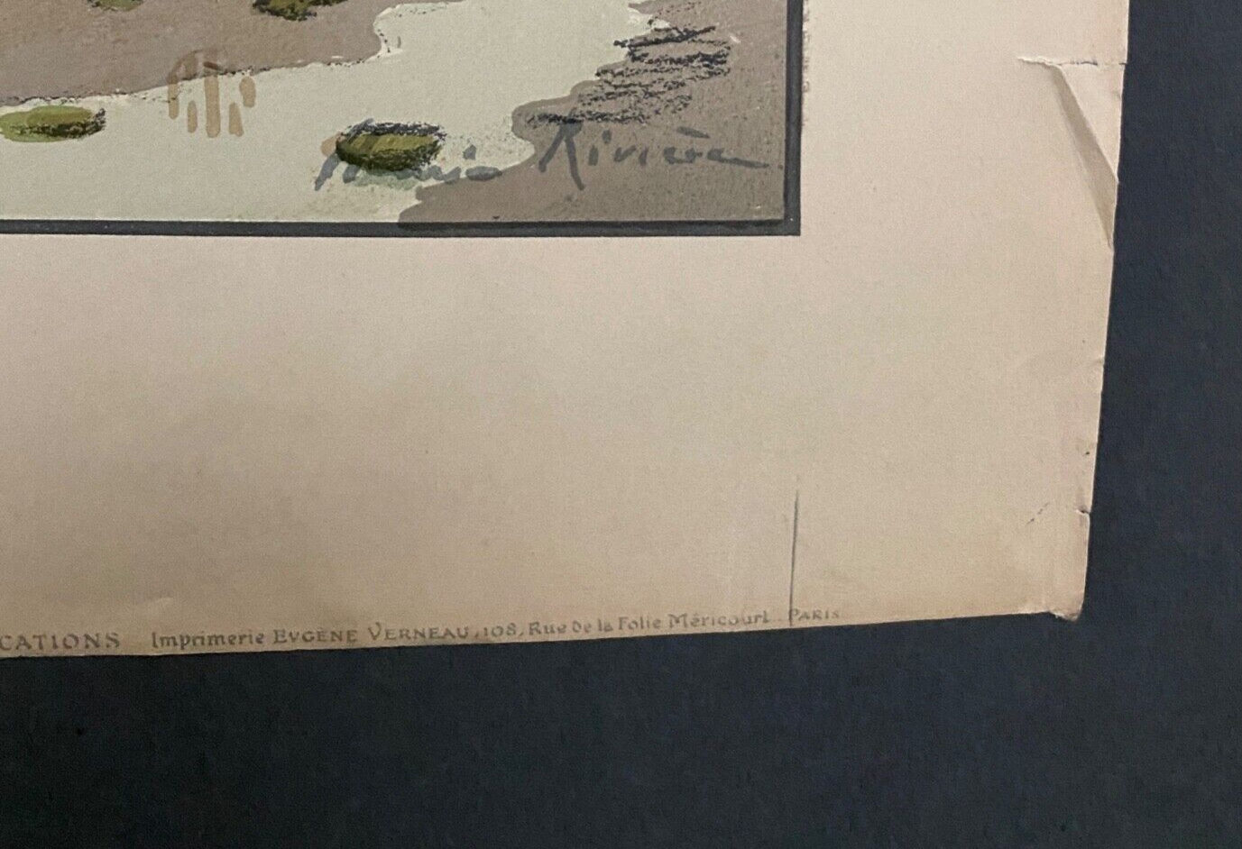 Lithograph by Henri Rivière The Fortifications