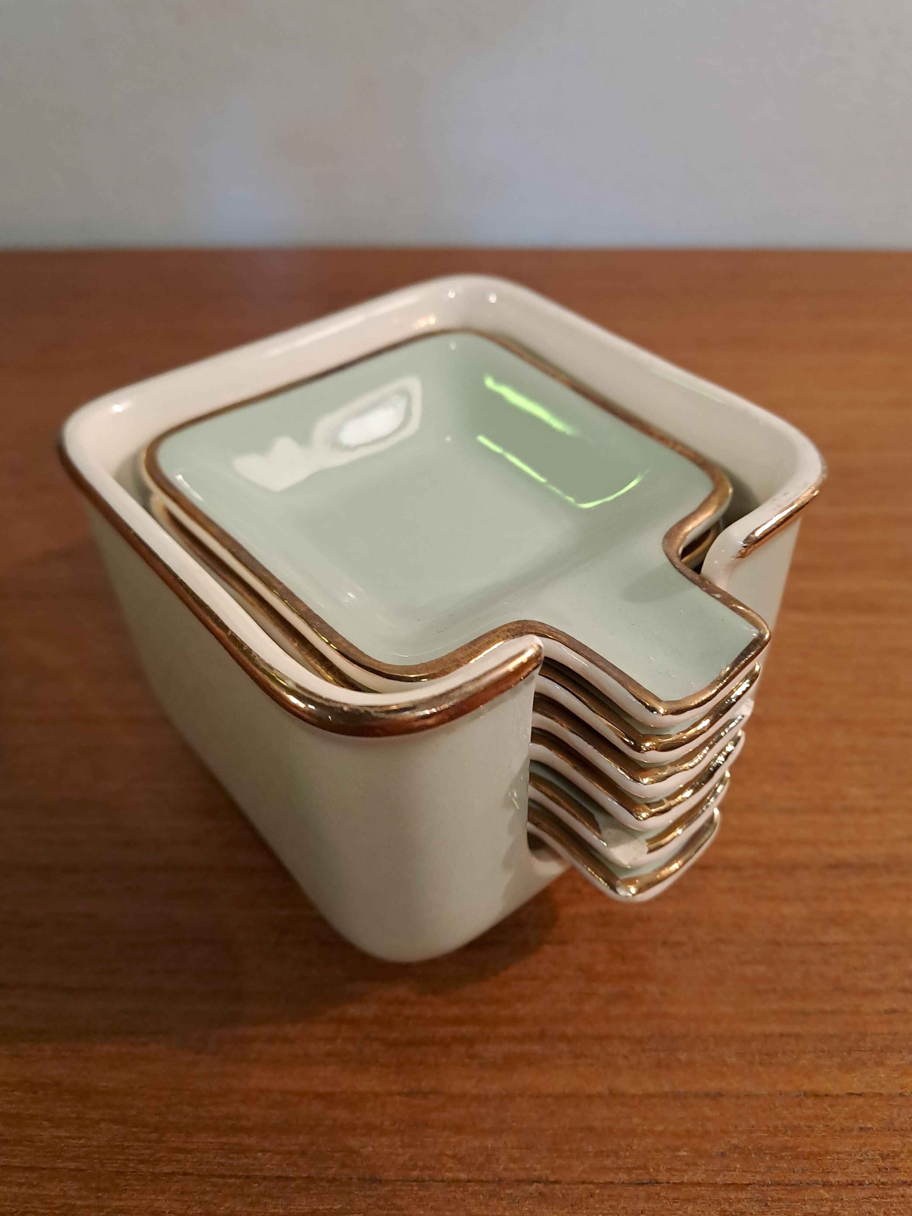 Villeroy and Boch butter dish, Art Deco style 1940s