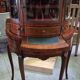 Desk - Display cabinet in the style of Louis XV with marquetry.