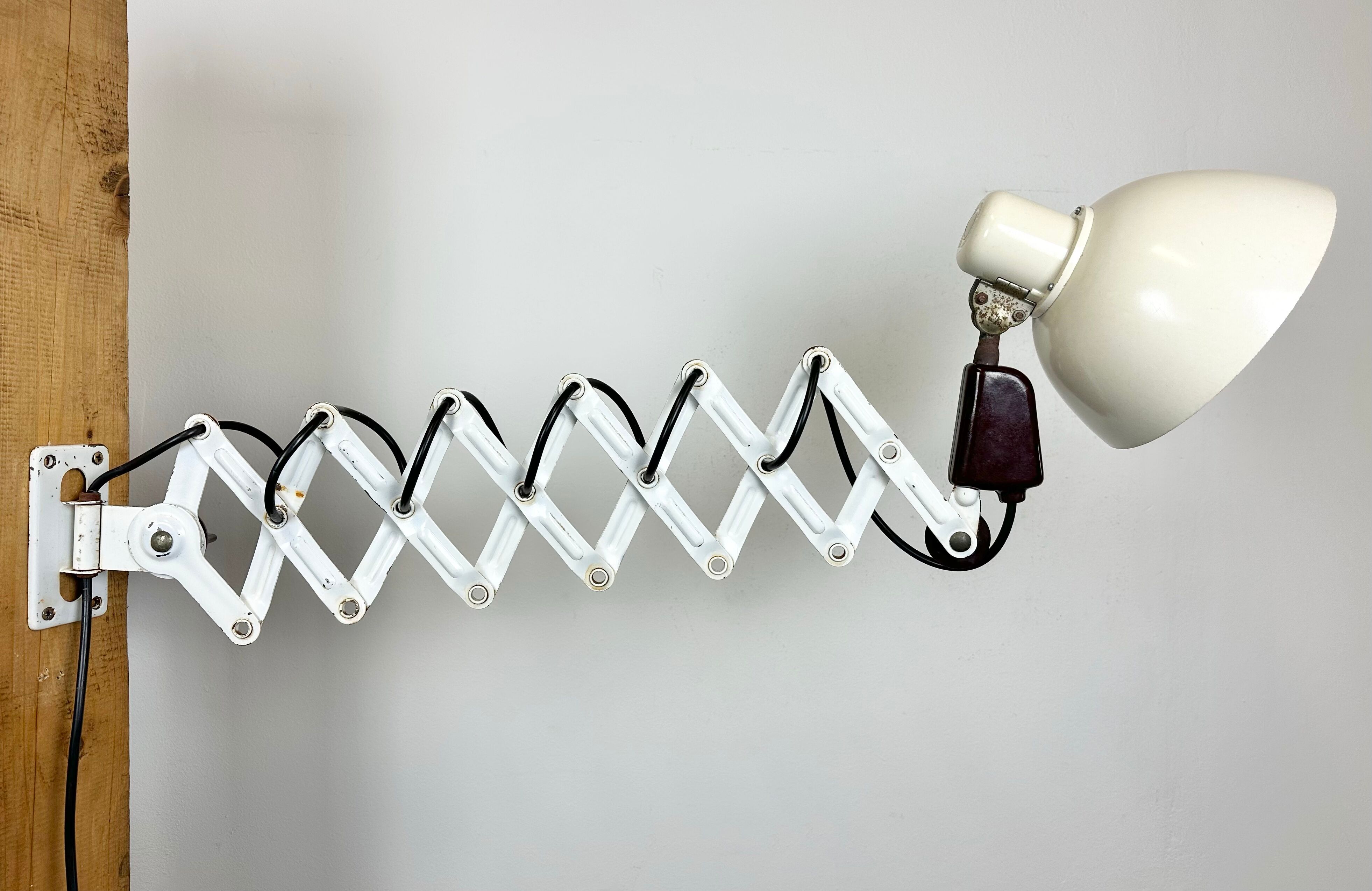 Industrial East German Scissor Lamp from VEB Zweckleuchtenbau Dresden, 1950s